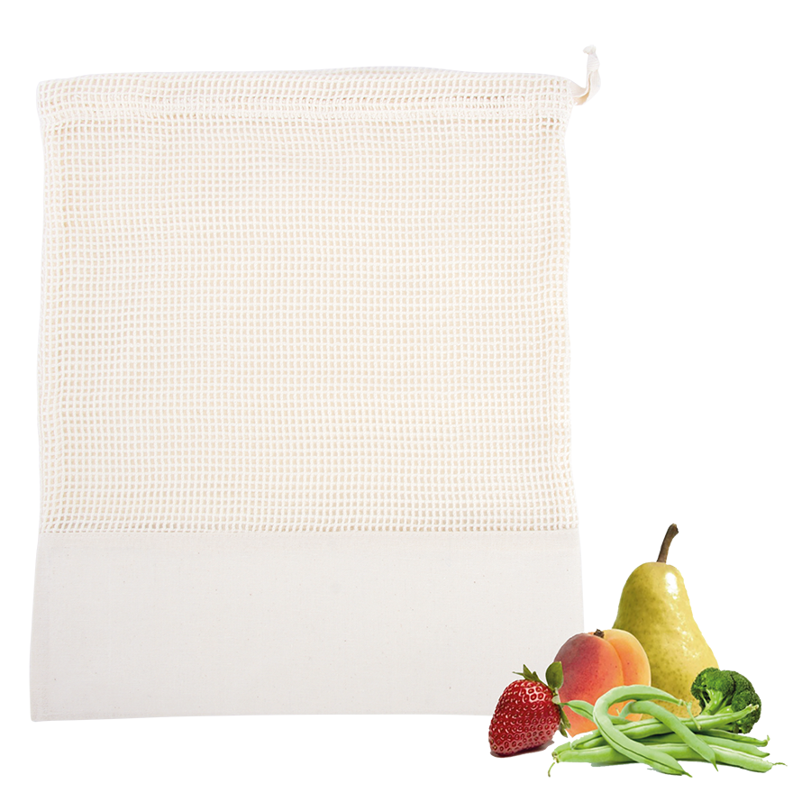 Baumwolle Obst- und Gemüse Tasche Naturfarben