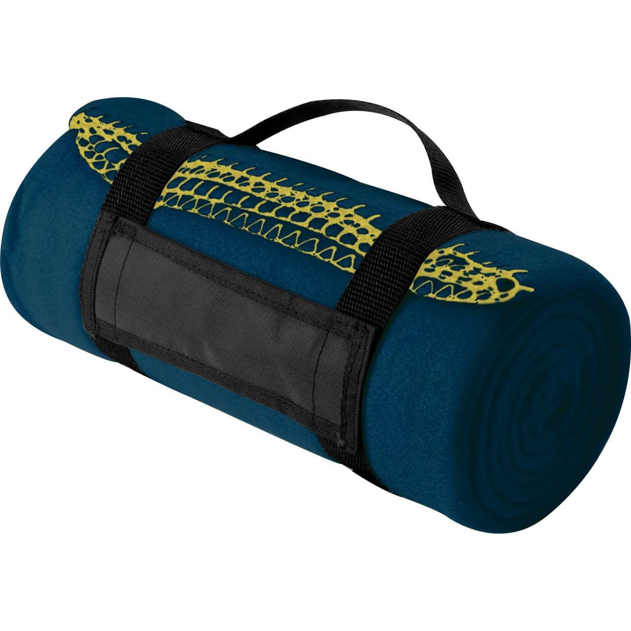 Fleecedecke mit Tragebanderole