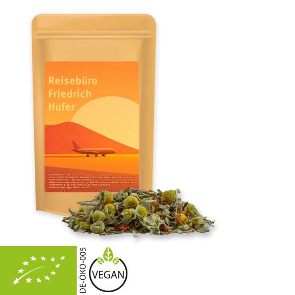 Bio Rotbuschtee Entspannungszeit, ca. 20g, Standbeutel Mini