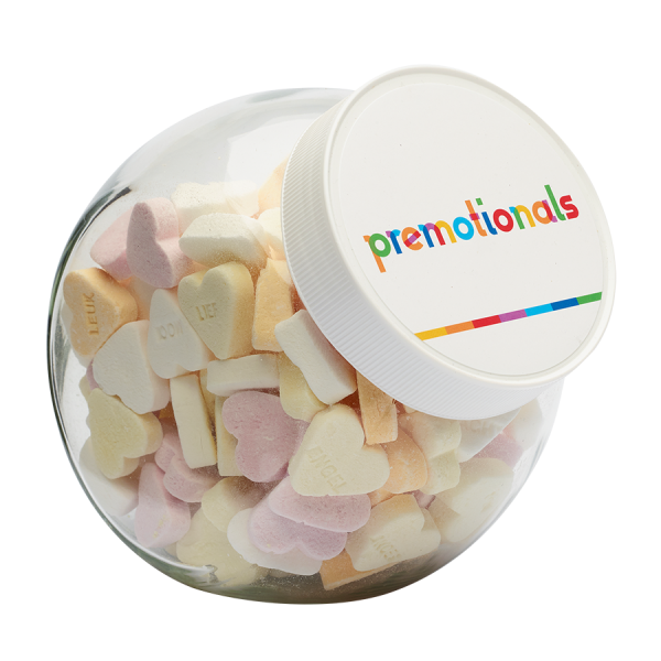 Bonbonglas 870 ml weisem Kunststoff Deckel gefüllt mit ca. 550 gram DutchDex Minties