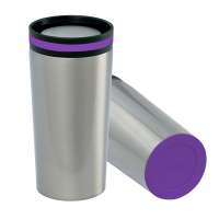 Becher silber, Ring lila, Boden lila