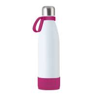 Flasche weiß, Ring magenta, Hülle magenta