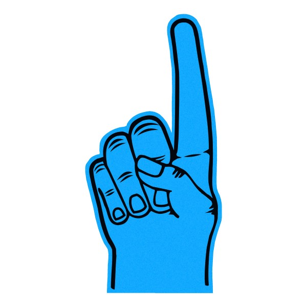 Winkehand aus Schaumstoff FINGER