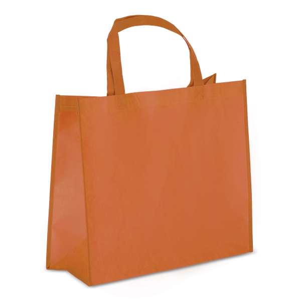 R-PET Tragetasche aus laminiertem Non Woven 40 x 16 x 35cm 105g / m²