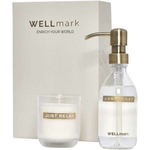 Wellmark Discovery 250 ml Handseifenspender und 150 g Duftkerze im Set