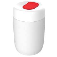 Pot weiß, Deckel rot