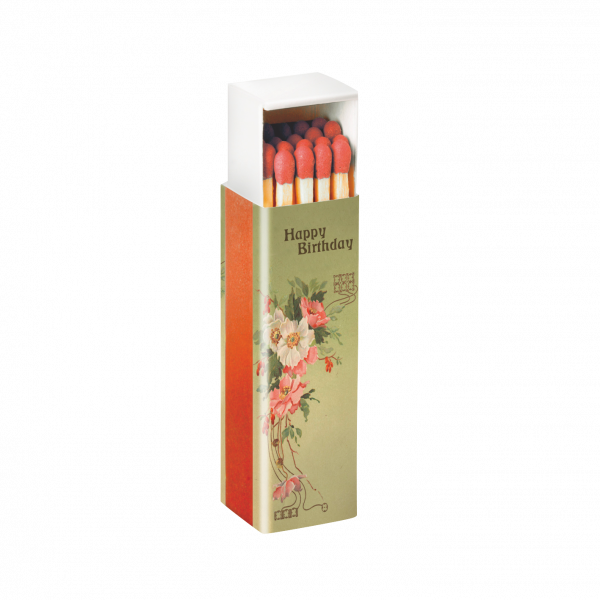 Streichholzschachtel mit 20 Streichhölzern UV lak Finish und 4-c-Druck