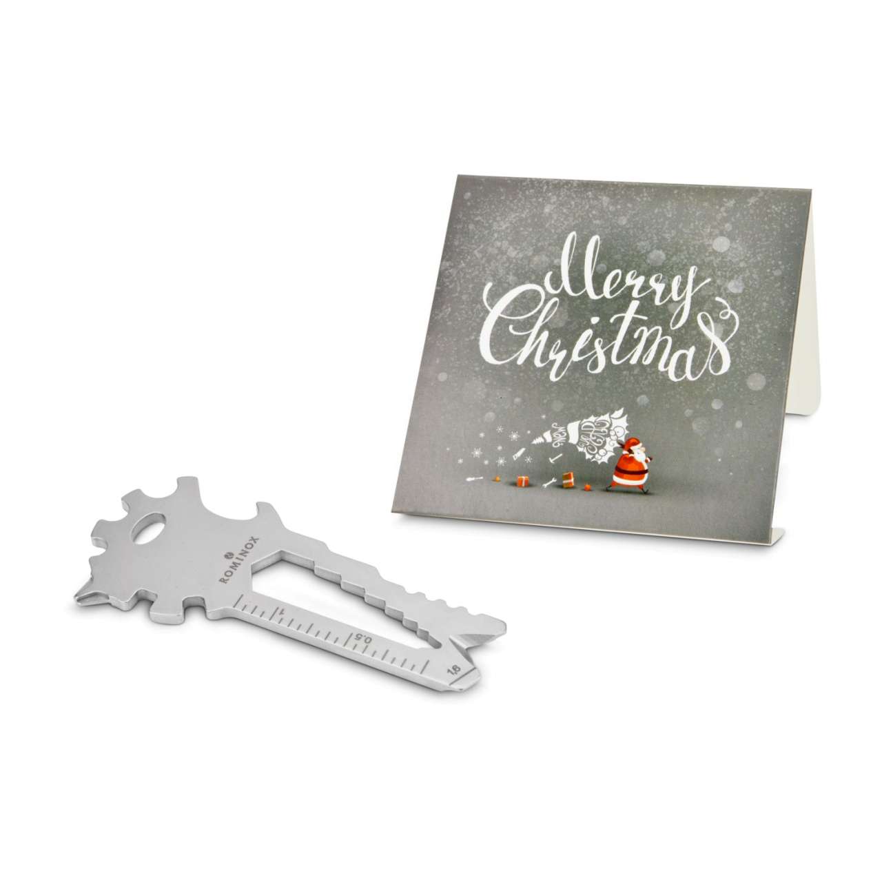 Geschenkartikel: ROMINOX® Key Tool Funktionen) im Motiv-Mäppchen Merry Christmas