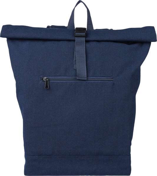 Rolltop-Rucksack Thaddeus aus recyceltem Poly-Baumwollgewebe (330 g / m2)