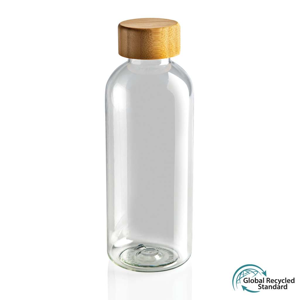 RCS rPET Flasche mit Bambus-Deckel