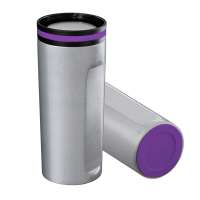 Becher silber, Ring lila, Boden lila