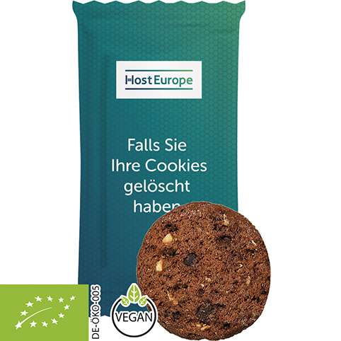 Bio Cookie Schoko-Haselnuss, ca. 7g, Flowpack