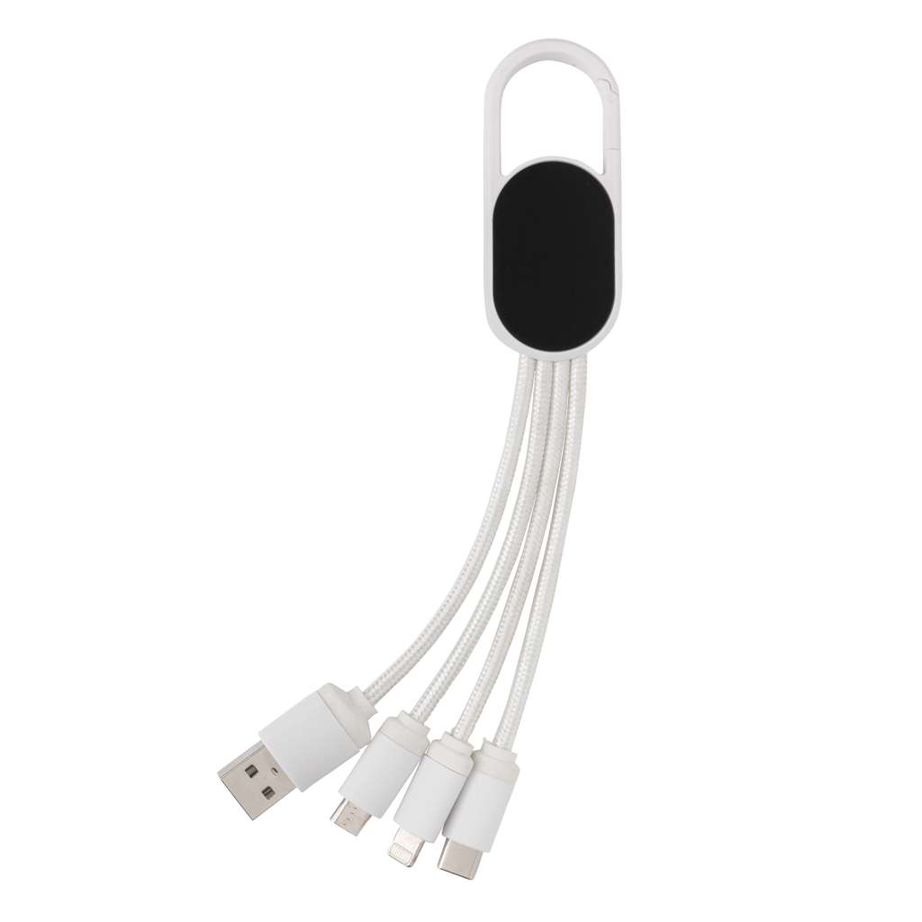 4-in-1 Kabel mit Karabiner-Clip