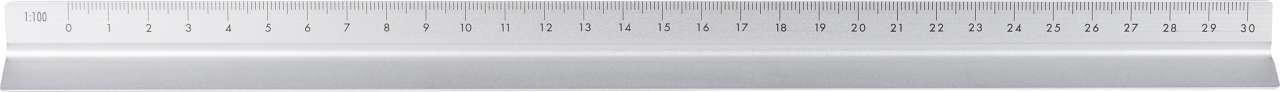 Aluminium-Dreiecklineal 30 cm Tavi