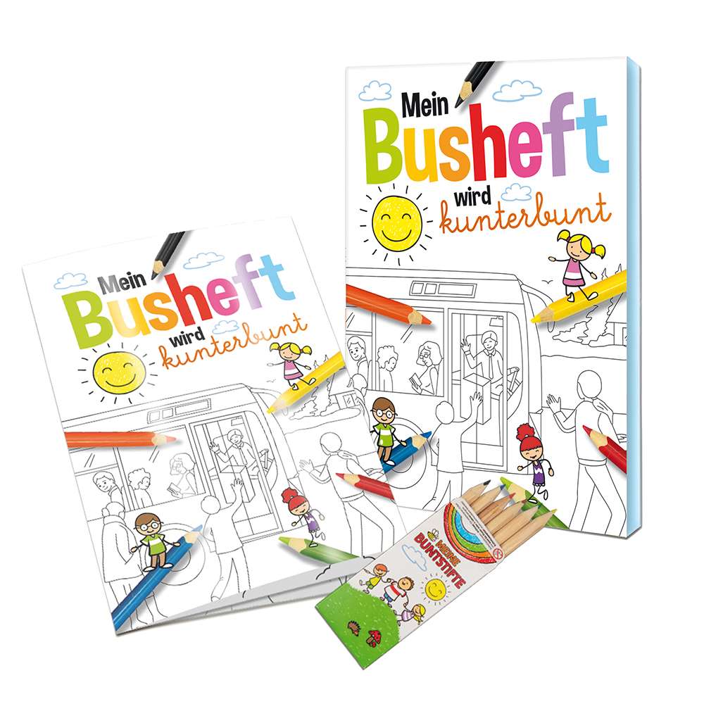 Malbuch / Mal-Set A6 - Bus