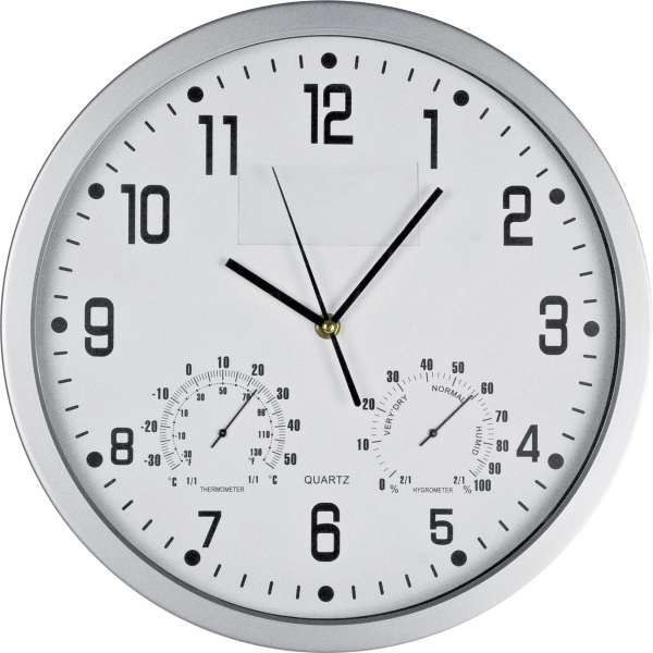 Wanduhr mit Hygro - und Thermometer MALCOLM