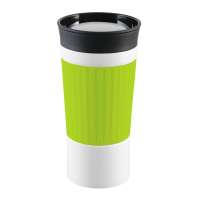 Becher weiß, Hülle hellgrün