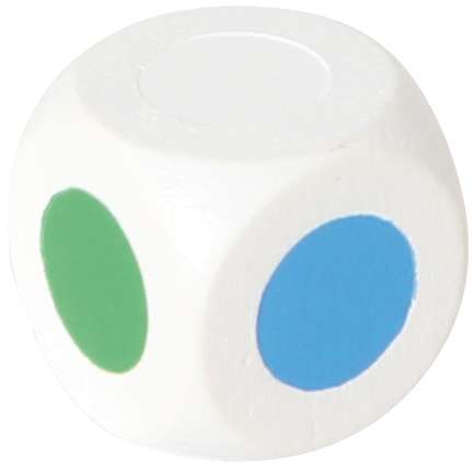 Farbwürfel 18 mm, weiß, 5 Farben