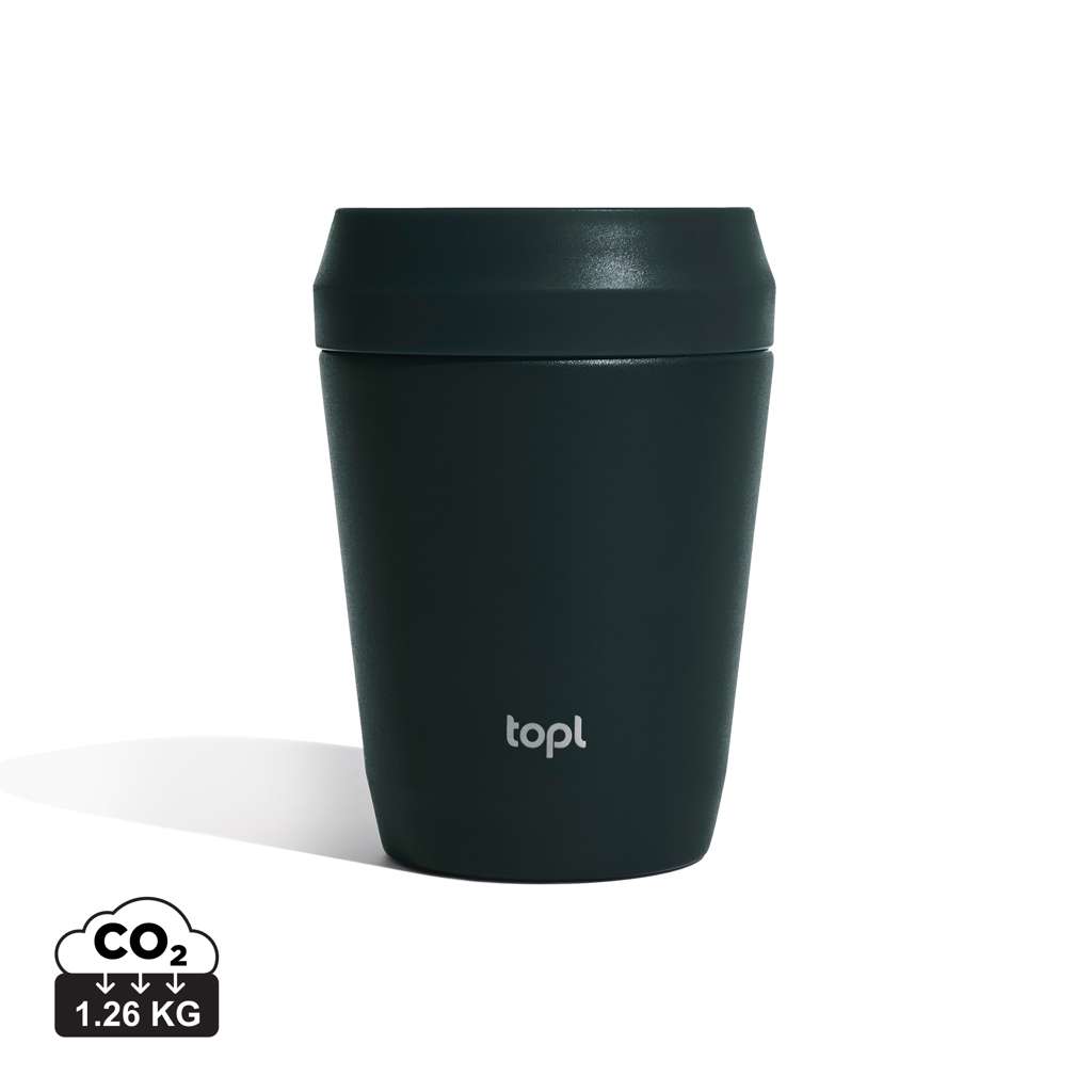 Topl-Trinkbecher aus rec. Stahl mit 360-Grad-Deckel 236ml