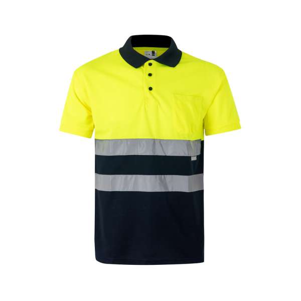 VL CUPID Zweifarbiges Poloshirt im Bird-Eye-Design (160g / m²) mit kurzen Ärmeln, aus Polyester (100