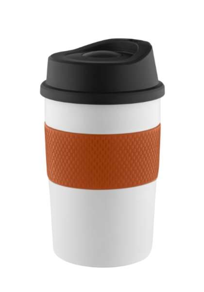 Metmaxx® Thermobecher "CremaCoffeeHouse" weiß/Ring