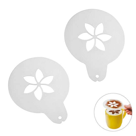 Cappuccino-Schablone "Blume"