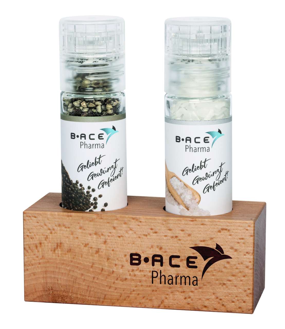 Holz-Aufsteller mit würzigen 