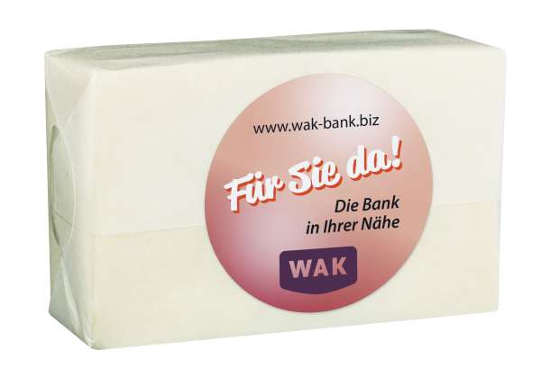 Handgeschöpfte Seife "Olive" - in Pergamentpapier