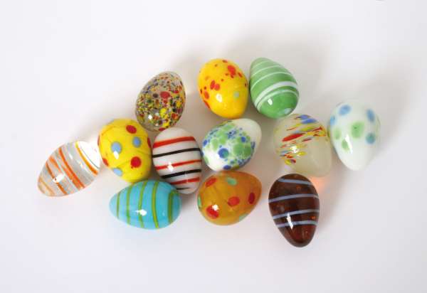 Glas-Eier, 12-tlg.