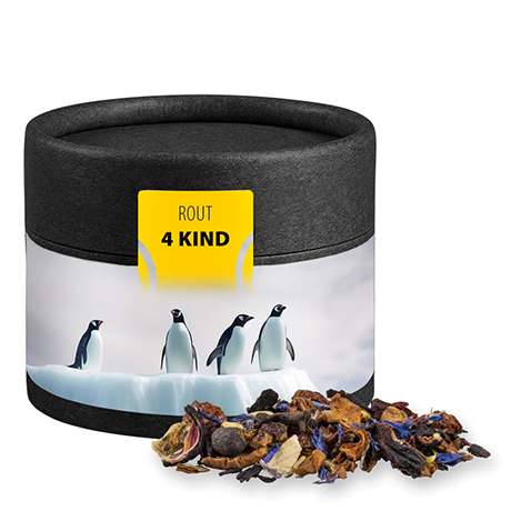 Christkindl Tee, ca. 25g, Kraftpapierdose Mini schwarz