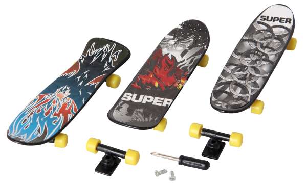 Finger-Skateboard 3er-Set, sortiert