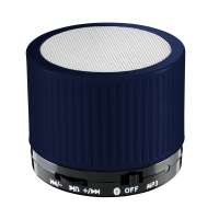 Lautsprecher schwarz, Gitter weiß, Hülle dunkelblau