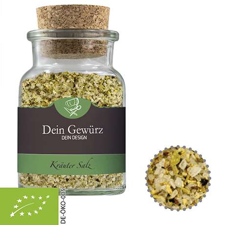 Bio Gewürzmischung Kräutersalz, ca. 80g, Korkenglas