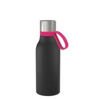 Flasche schwarz, Ring magenta