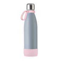 Flasche grau, Ring hellmagenta, Hülle hellmagenta