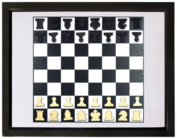 Wandspiel Schach schwarz / weiß, magnetisch