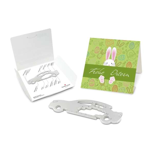 Geschenkartikel: ROMINOX® Key Tool Funktionen) im Motiv-Mäppchen Osterhase