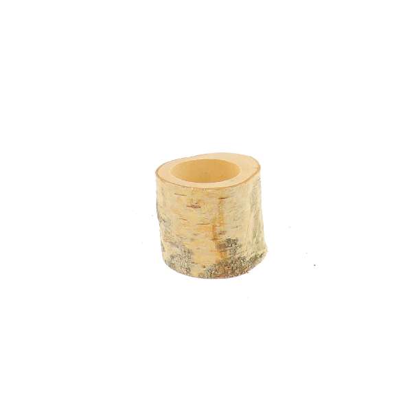 Teelichthalter Baumstamm, klein aus Birke 5,5 cm