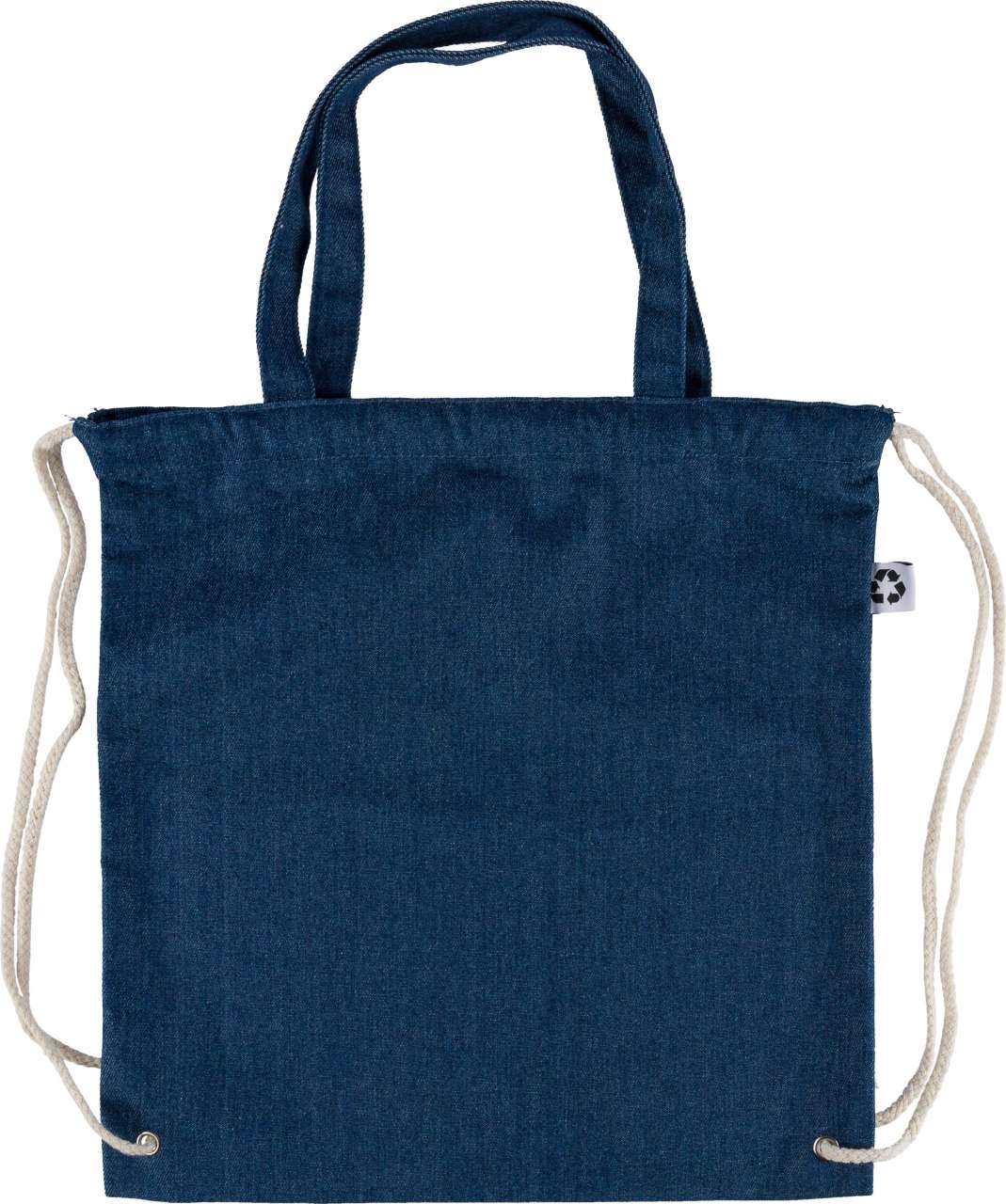 Recycelte Denim-Kordeltasche Dex