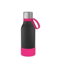 Flasche schwarz, Ring magenta, Hülle magenta