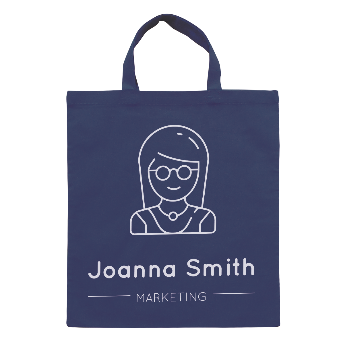 Baumwolltasche farbig mit kurzen Henkeln 136 gr / m2