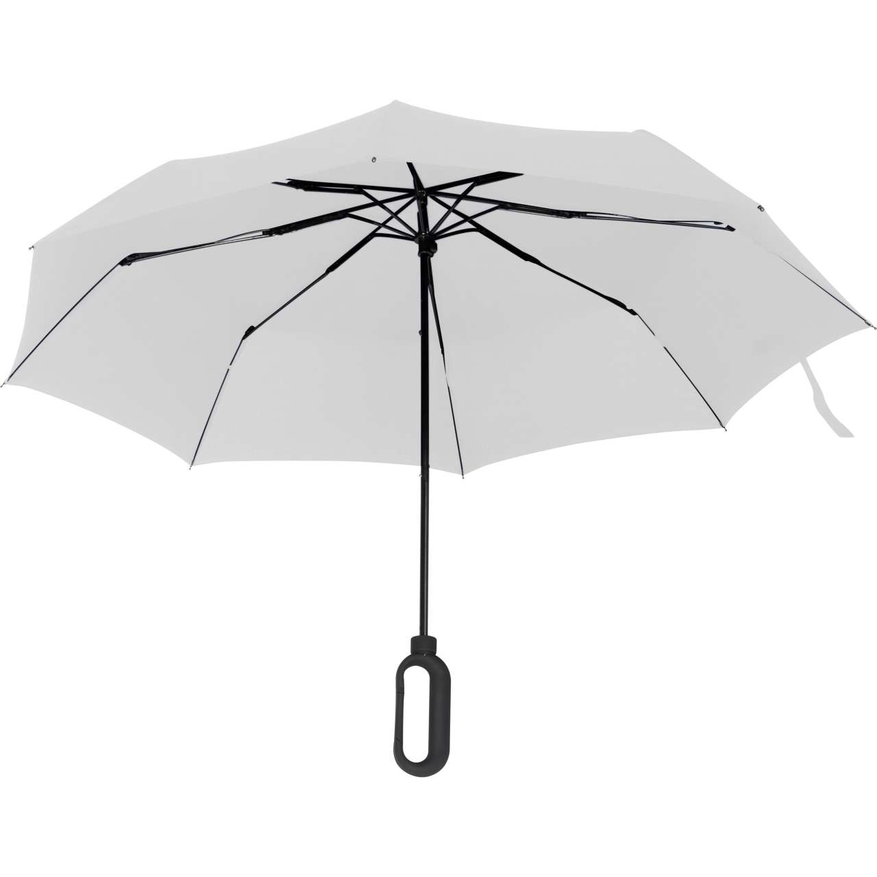 Taschenschirm aus Pongee mit Karabinergriff