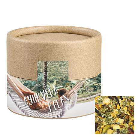 Ayurveda Relax-Tee, ca. 18g, Biologisch abbaubare Eco Pappdose Mini