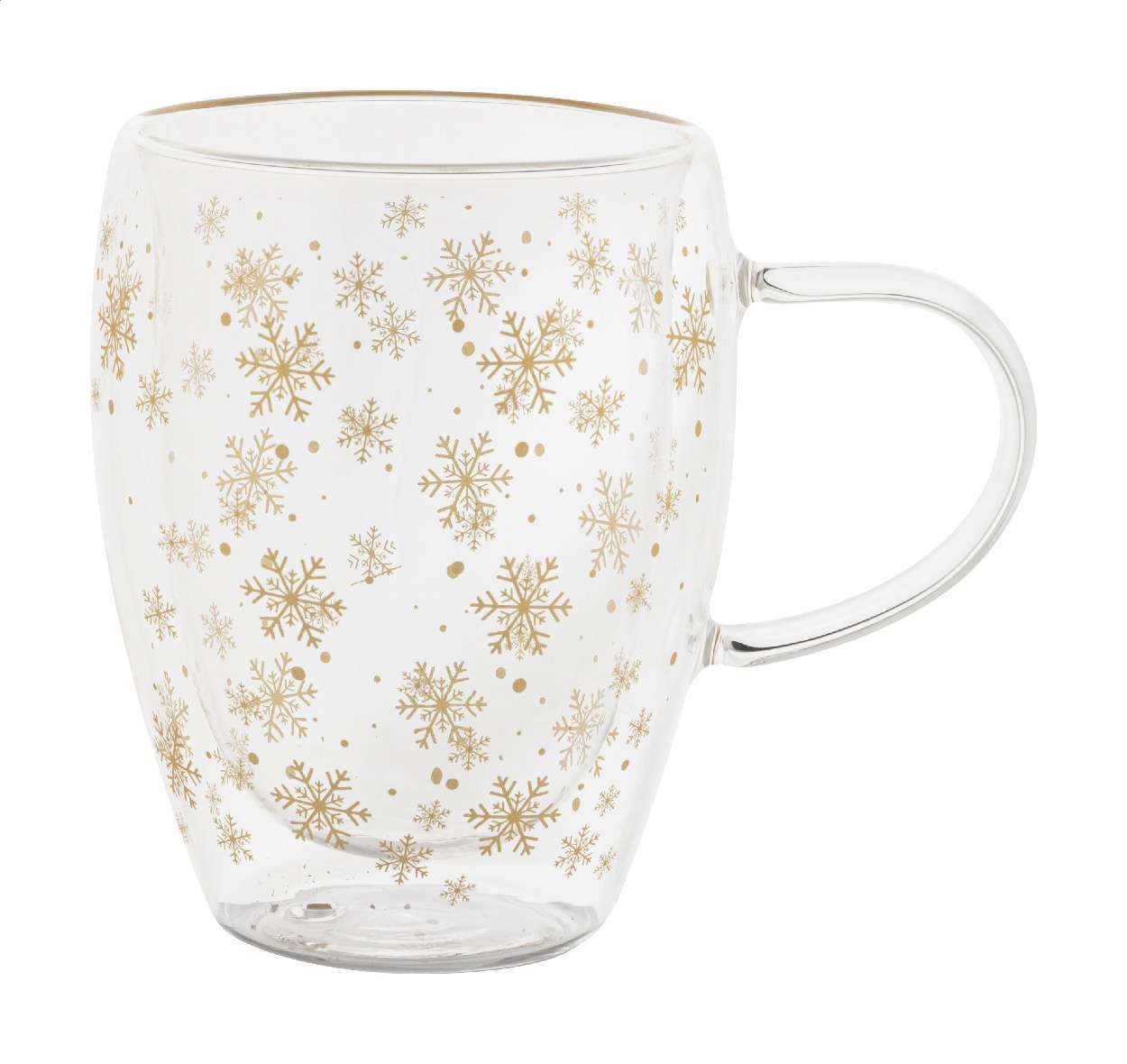 Weihnachts-Thermobecher aus Glas Snostro