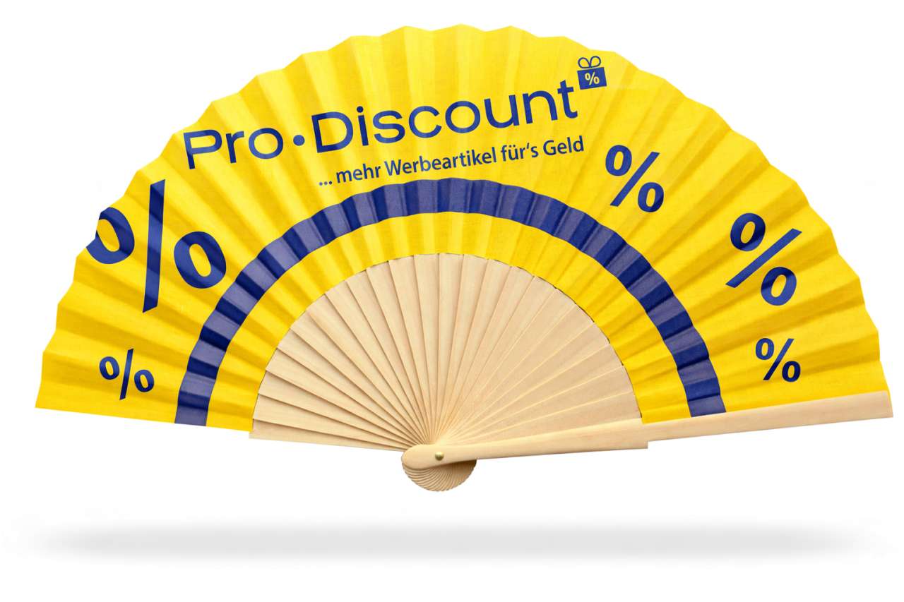 Holz-Fächer mit Druck auf Stoff