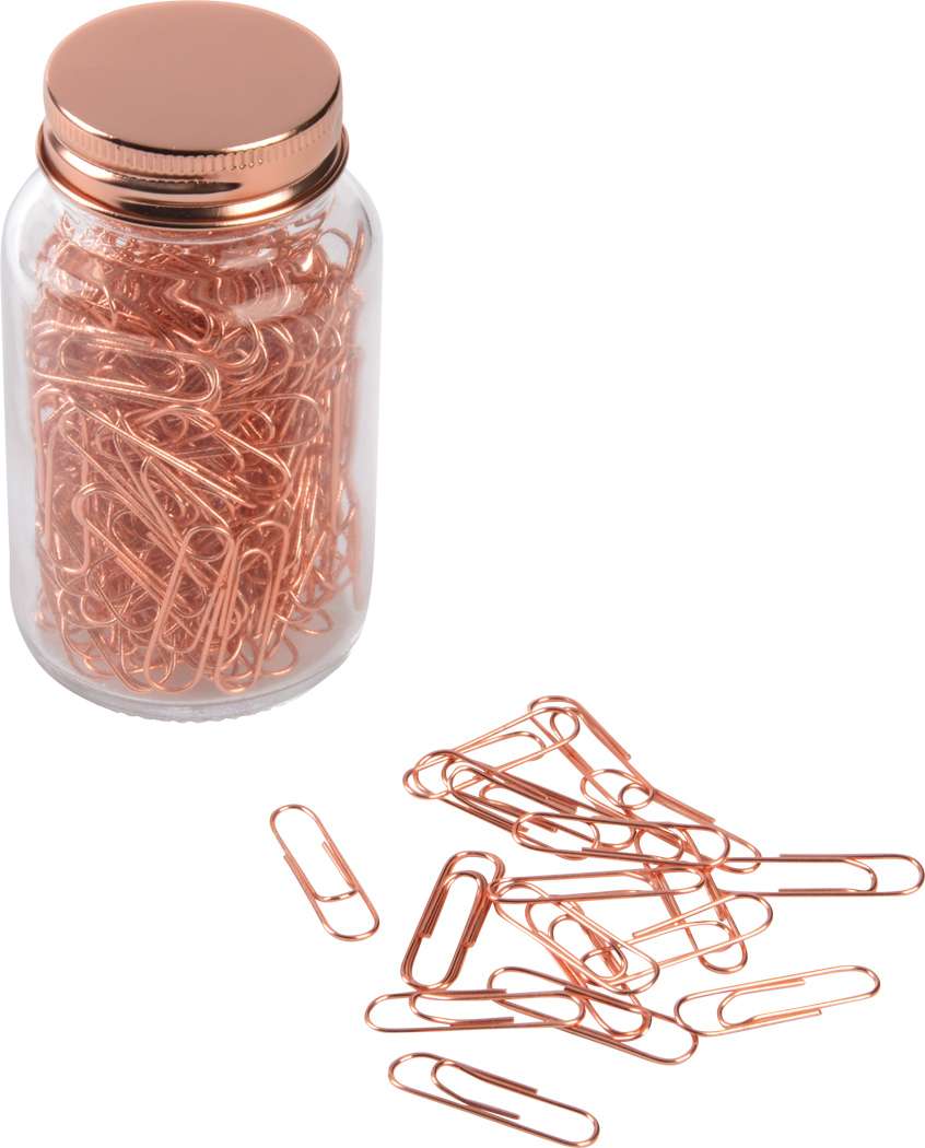 Büroklammern im Glas COPPER CLIP