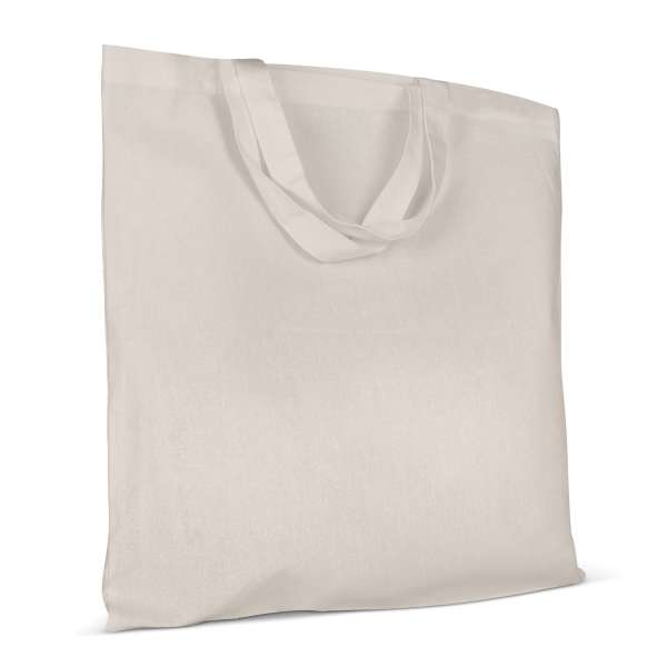 Tragetasche aus Baumwolle OEKO-TEX® 140g / m² 38 x 42cm kurze Henkel