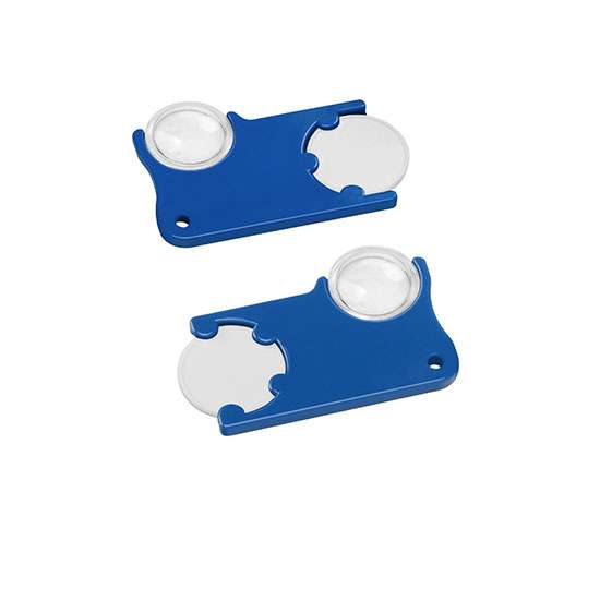 Chiphalter mit 1€-Chip und Lupe