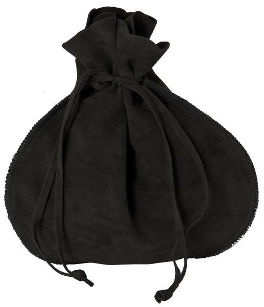 Beutel Wildlederoptik groß schwarz