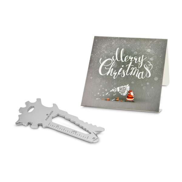 Geschenkartikel: ROMINOX® Key Tool Funktionen) im Motiv-Mäppchen Merry Christmas